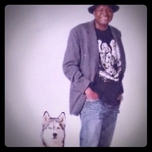 Men's or unisex grey suit blazer